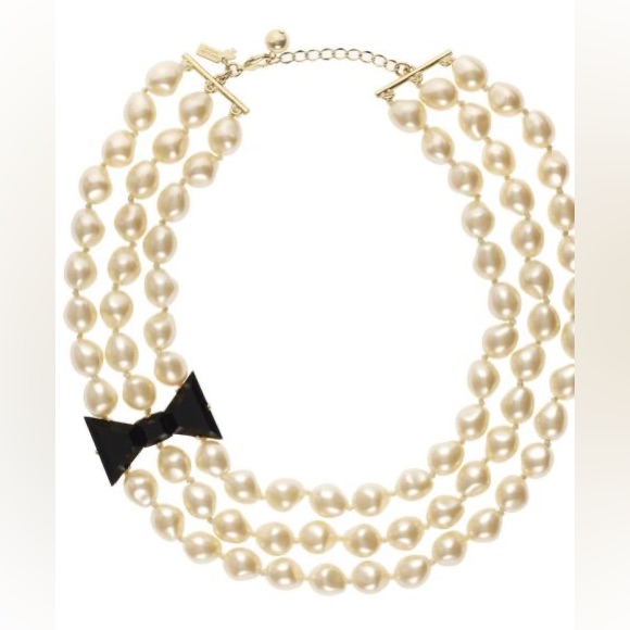 Kate Spade Pearl Bow Statement Necklace 166$